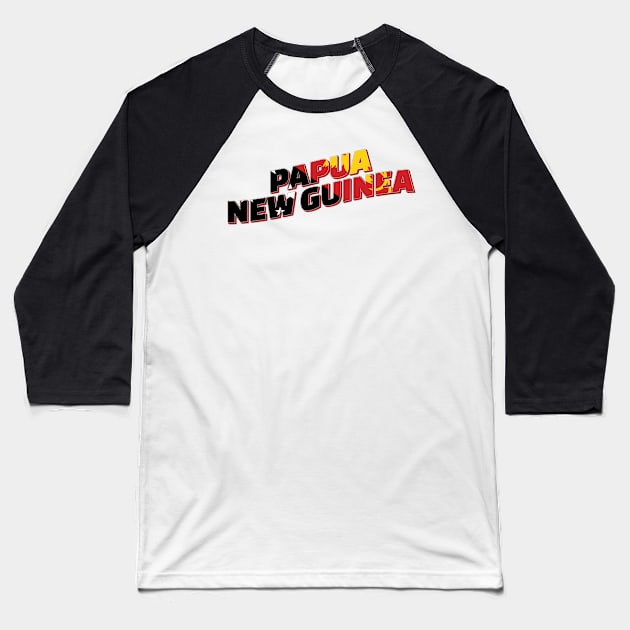 Papua New Guinea Vintage style retro souvenir Baseball T-Shirt by DesignerPropo